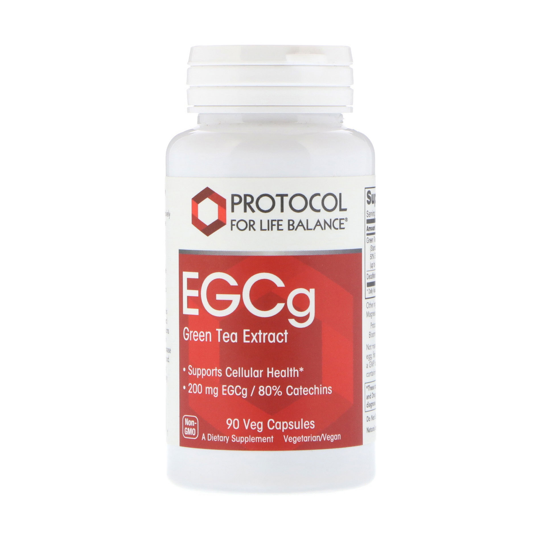 Екстракт зеленого чаю Protocol For Life Balance EGCg Green Tea Extract 200 мг, 90 вегетаріанських капсул